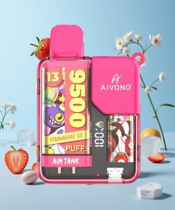 Aivono AIM-TANK 9500 Puffs Jordbær Is Norge wholesale