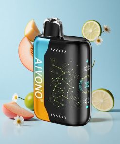 Aivono Aim Boom 25000 Puffs Bringebær Fersken Lime 28ml E-Væske Kapasitet Norway wholesale